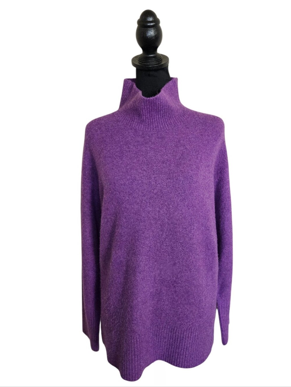 J.Crew Women's Extra Soft Purple Mock Neck Sweater Size S